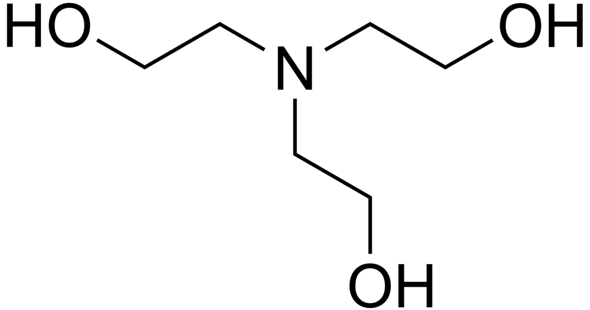 ساختار شیمیایی تری اتانول آمین 